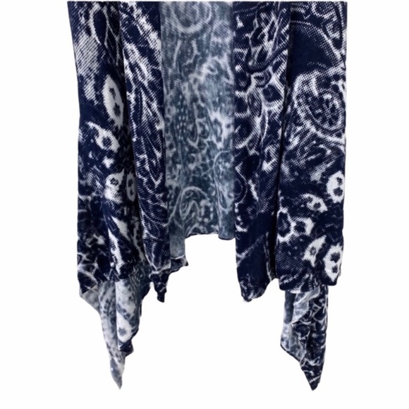 Floral Long Vest Patterned Black Size M - Picture 5 of 8